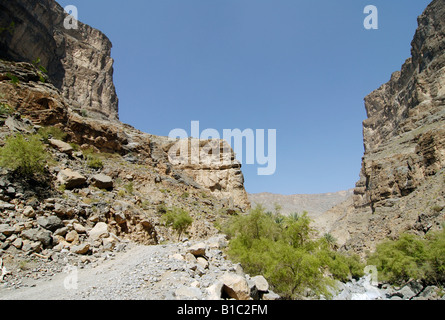 Geografia / viaggi, Oman, paesaggi, montagne Hajar, Jebel Akhdar, Wadi Nakhar a Jebel Shams, Additional-Rights-Clearance-Info-Not-Available Foto Stock