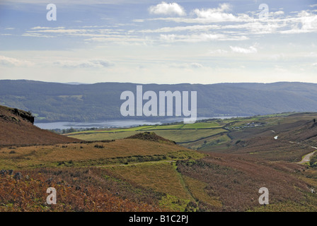 Coniston Water visto dal vecchio uomo di Coniston Foto Stock