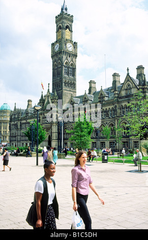 Il Municipio, Bradford, nel West Yorkshire, Inghilterra. Foto Stock