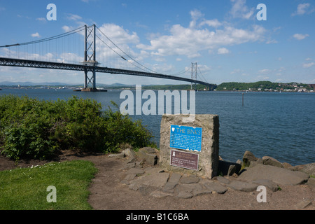 South Queensferry nr Edinburgh Scozia Forth Road Bridge Foto Stock