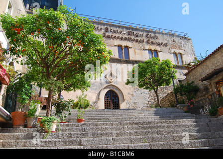 Centro città, Taormina, Provincia di Messina, Sicilia, Italia Foto Stock