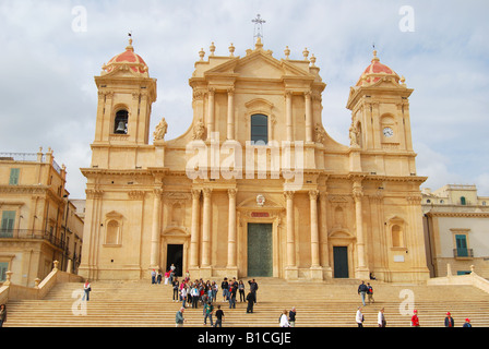 Cattedrale di San Nicolò di Mira, Noto, Provincia di Siracusa, Sicilia, Italia Foto Stock