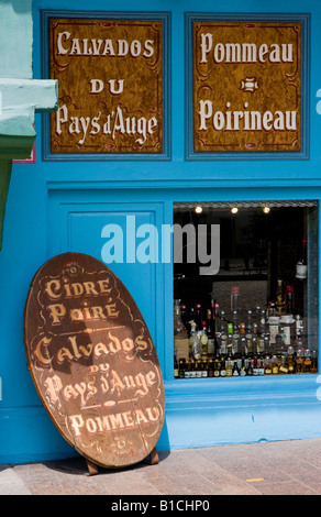 Bevande locali shop in Honfleur Normandia Francia Foto Stock