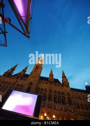 Vienna Film Festival 2007 sulla piazza del municipio, Austria, Vienna Foto Stock