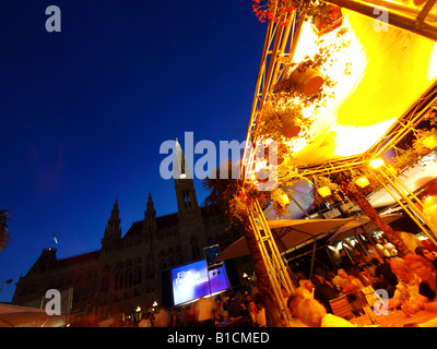 Vienna Film Festival 2007 sulla piazza del municipio, Austria, Vienna Foto Stock