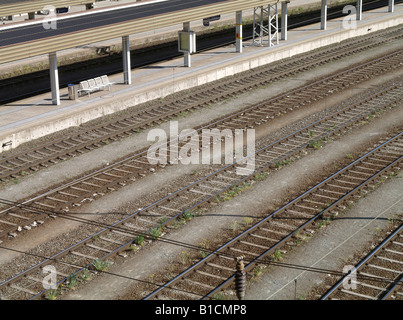 I binari della ferrovia, Austria, Kufstein Foto Stock