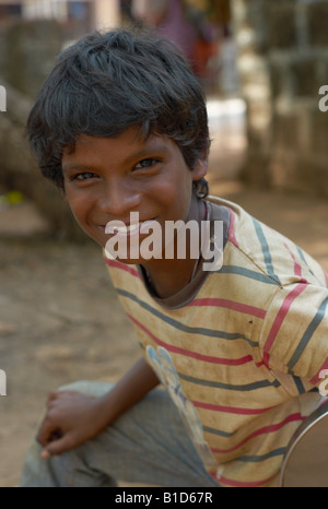 Goa street kid boy Foto Stock