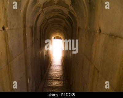 Ingresso nel sanctum interno del Tempio di Apollo, Didim, Turchia Foto Stock