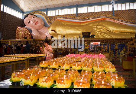 Wat Chayamangkalaram Buddha reclinato tempio, Lorong Birmania, Georgetown. Penang. Malaysia. (33) Foto Stock