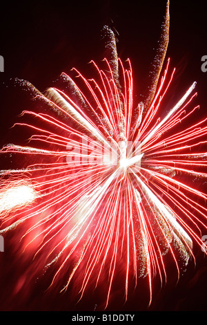 Nuovo anno fuochi d'artificio Foto Stock