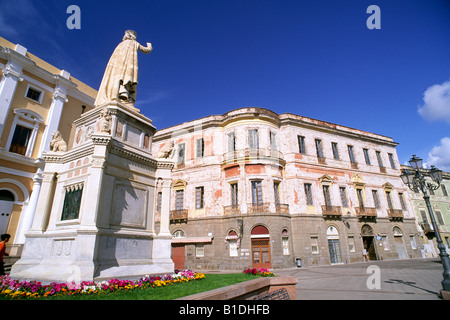 Italia Sardegna Oristano, piazza Eleonora d'Arborea Foto Stock