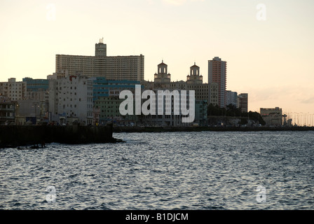 Tramonto a Vedado, Havana Foto Stock