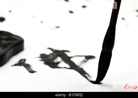 La calligrafia cinese Foto Stock