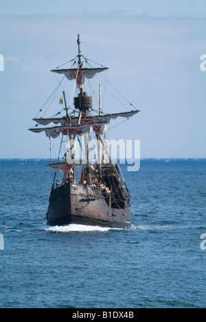 Dh Funchal Madeira Santa Maria galeone replica viaggio turistico attrazione turistica nave Foto Stock