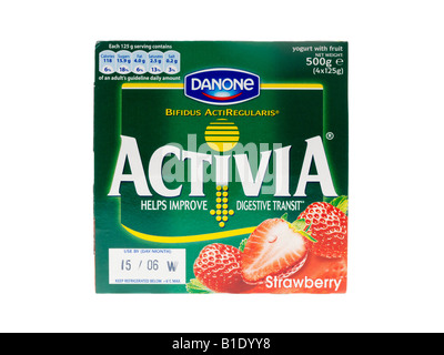 Fragola yogurt live Foto Stock