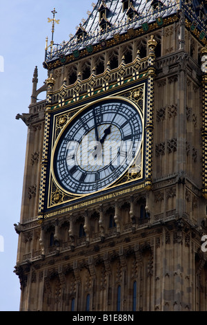 Il Big Ben, il famoso campanile presso la Casa del Parlamento, il London Inghilterra England Foto Stock