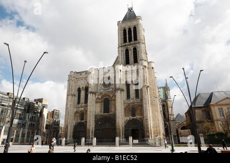 Basilica gotica Saint-Denis, Saint-Denis, Francia Foto Stock