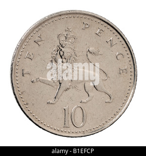 10 pence sterlina moneta Foto Stock