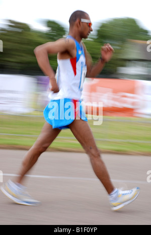 Gara internazionale di corsa a piedi a Leamington Spa, Regno Unito Foto Stock