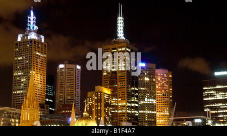 Luci della città, Melbourne, Australia Foto Stock