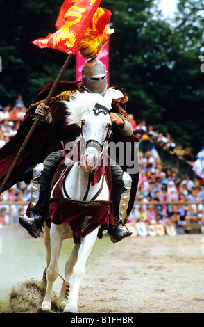 Il cavaliere del Cavalier cavalieri festival Ritterspiele Kaltenberger Baviera Germania