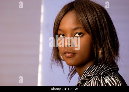 Nero ragazza africana ritratto Foto Stock