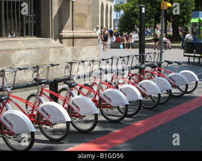 Valenbisi, il noleggio di biciclette regime in Valencia Spagna Foto Stock