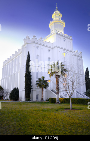 LDS tempio in St-Georges, Utah Foto Stock