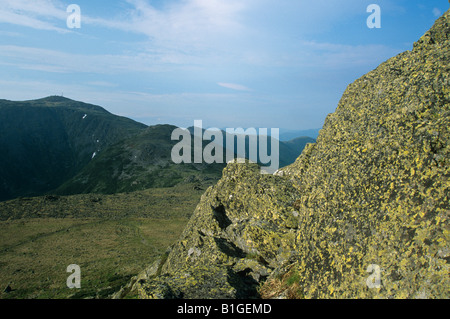 Appalachian Trail.....Trekking sul Sentiero Gulfside nella gamma presidenziale che si trova in montagna bianca NH Foto Stock