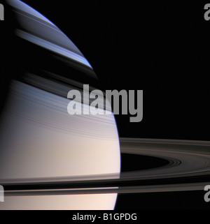 Saturno e i suoi anelli dall'orbiter Cassini Foto Stock