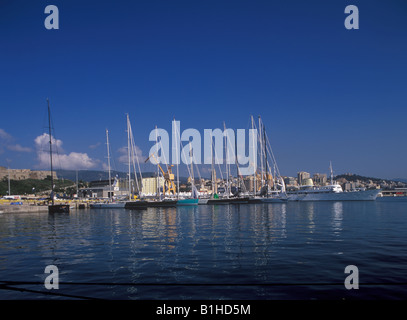 Scena panoramica nel villaggio di regata durante la Superyacht Cup Palma 2008, Palma de Maiorca Isole Baleari Spagna. Foto Stock