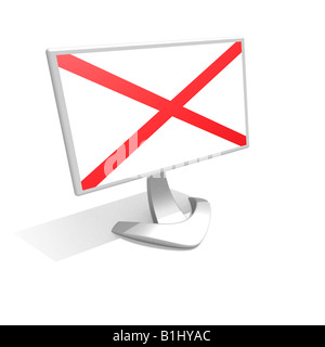 Bandiera di alabama stato usa us Foto Stock