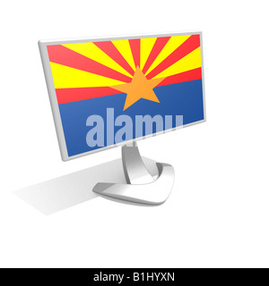 Bandiera di stato dell arizona usa us Foto Stock