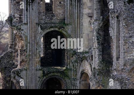 Chiudere fino alle rovine di Castle Acre Priory, Castle Acre, Norfolk, East Anglia England Foto Stock