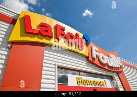 'La Foir Fouille' logo negozio commerciale segno, Francia. Foto Stock