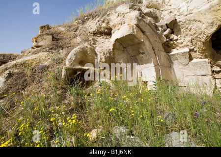 Il Greco antico villaggio di Sinasos ora noto come Mustafapasa Cappodocia in Anatolia Centrale Turchia Foto Stock