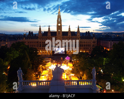 Vienna Film Festival 2007 sulla piazza del municipio, Austria, Vienna Foto Stock