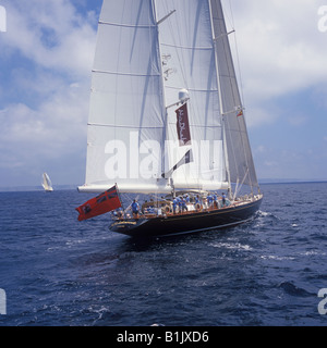 Superyacht Cup Palma 2008 Ulysse Nardin Cup regata nella baia di Palma de Mallorca - superyacht a vela Scheherezade Foto Stock