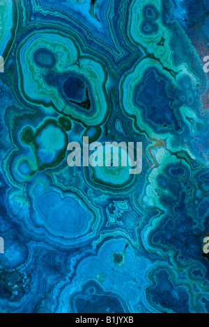 Malachite e Chrysocolla minerali di rame da Bagdad Miniera di Rame a Bagdad Arizona USA Foto Stock