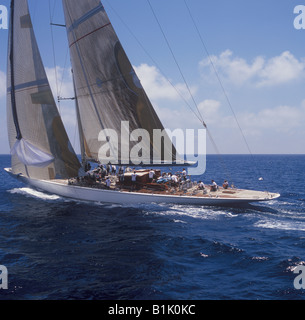 Superyacht Cup Palma 2008 Ulysse Nardin Cup regata nella baia di Palma de Mallorca - superyacht a vela Ranger Foto Stock