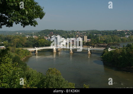 Y Ponte in Zanesville Ohio Foto Stock