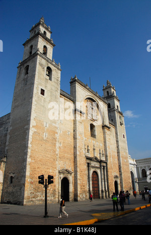 Cattedrale de San Ildefonso, Merida, Yucatan Stato, Messico Foto Stock