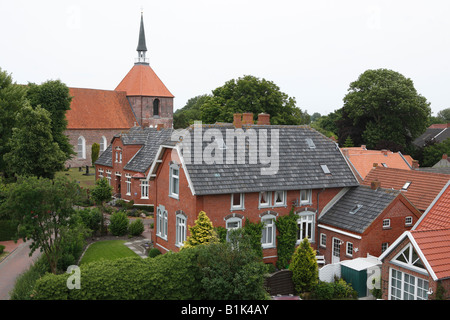 Villaggio di Rysum, Frisia orientale della Germania settentrionale, Foto Stock