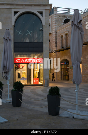 Israele Gerusalemme Mamilla quartiere progetto Alrov nuovo grande centro commerciale per lo shopping Foto Stock