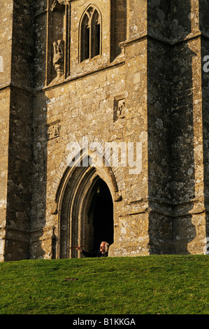 Glastonbury Tor, Somerset, Inghilterra, Regno Unito Foto Stock