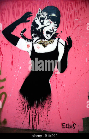 Illustrazione di Eelus in Leake Street, Waterloo, Londra Foto Stock