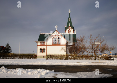 Chiesa di Husavik Foto Stock