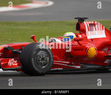 Felipe Massa test per la Ferrari a Silverstone Foto Stock