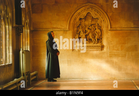 Un monaco benedettino presso Downside Abbey Somerset REGNO UNITO Foto Stock