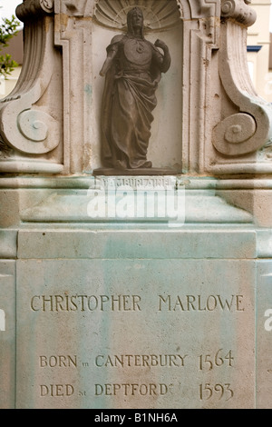 Inghilterra Canterbury Kent Christopher Marlowe memorial Foto Stock